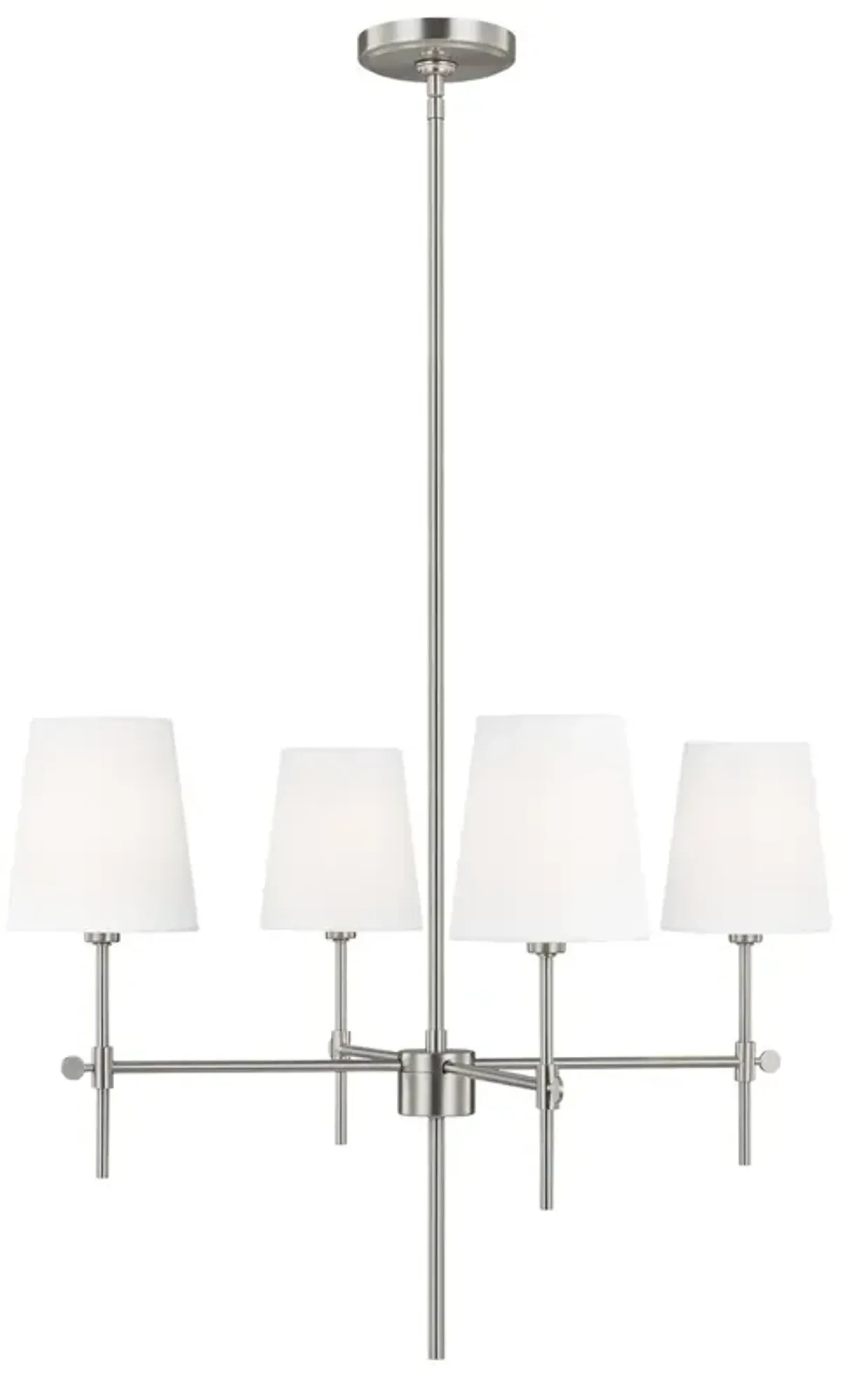 Visual Comfort - Baker 4-Light Chandelier - Silver