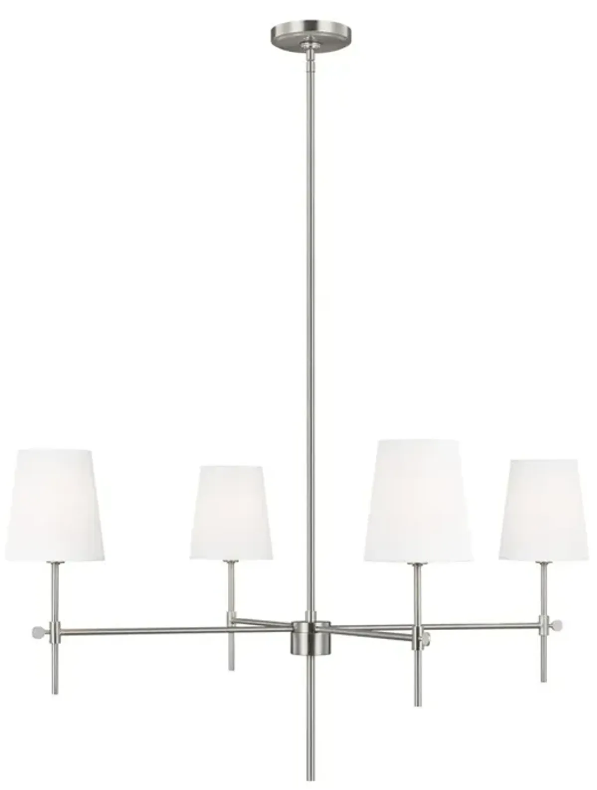 Visual Comfort - Baker 4-Light Chandelier - Silver