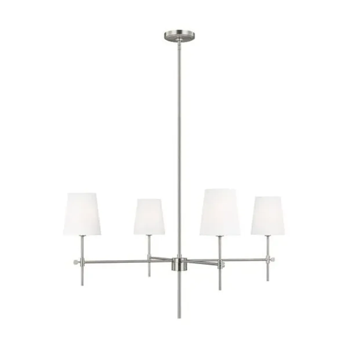 Visual Comfort - Baker 4-Light Chandelier - Silver