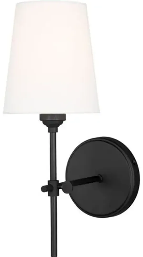 Visual Comfort - Baker 1-Light Wall/Bath Sconce - Black