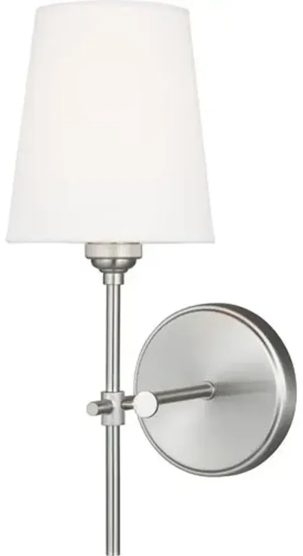 Visual Comfort - Baker 1-Light Wall/Bath Sconce - Silver