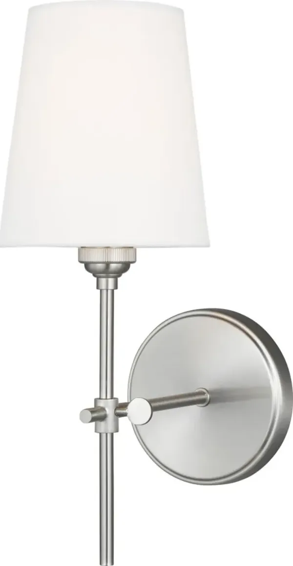 Visual Comfort - Baker 1-Light Wall/Bath Sconce - Silver