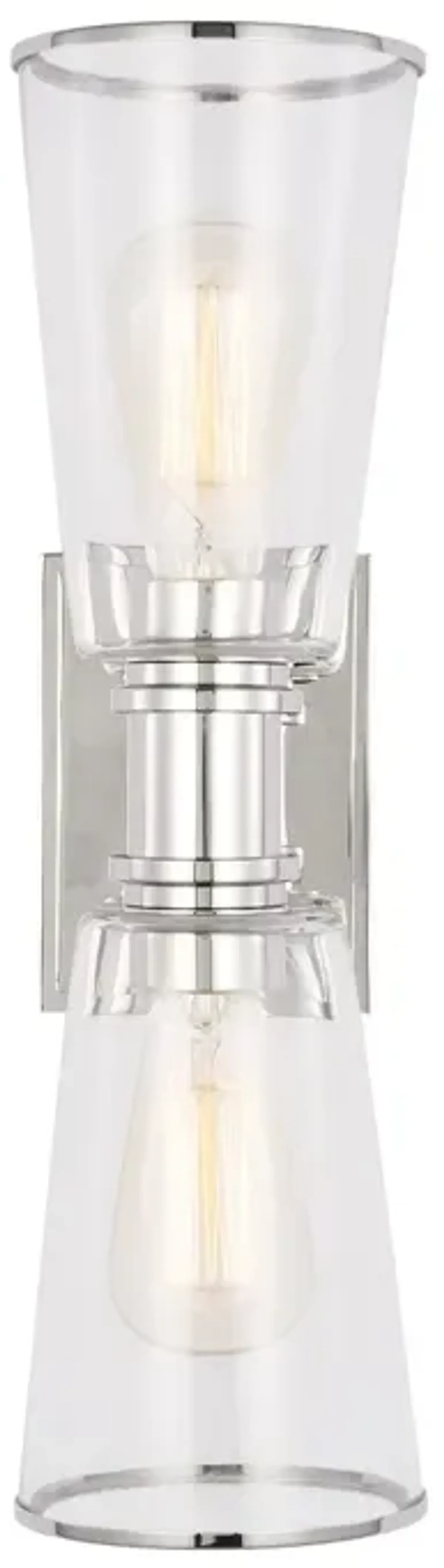 Visual Comfort - Alessa 2-Light Linear Vanity Wall Sconce - Clear