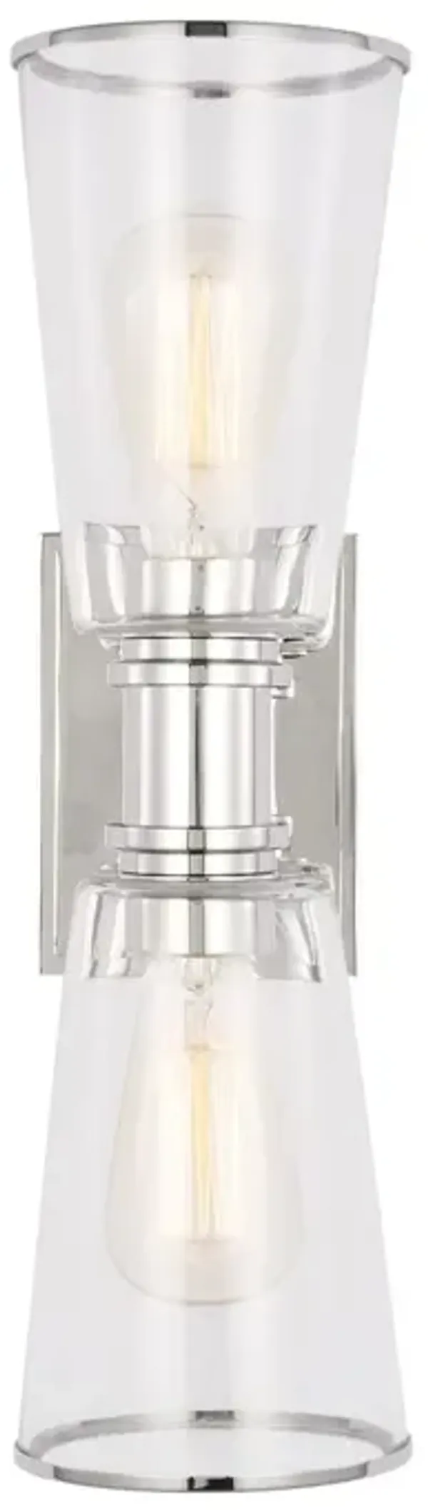 Visual Comfort - Alessa 2-Light Linear Vanity Wall Sconce - Clear