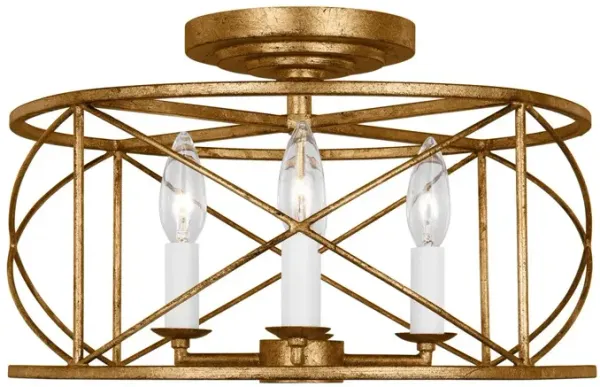 Visual Comfort - Beatrix Semi Flush Mount - Gold