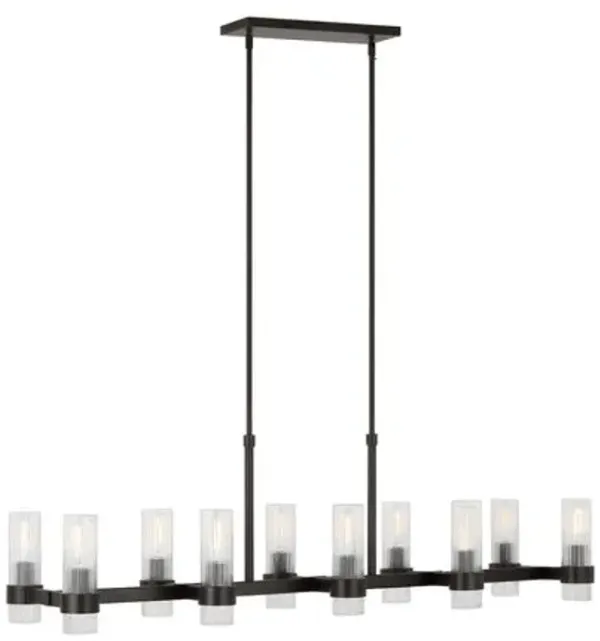 Visual Comfort - Geneva Linear Chandelier - Black