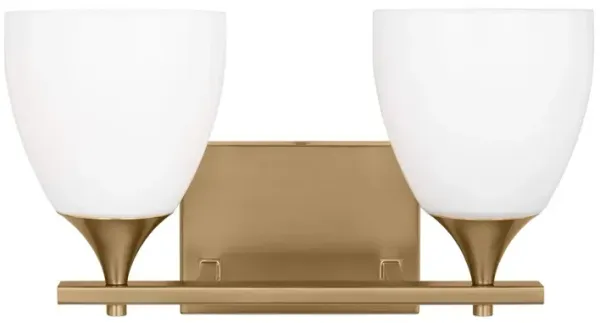 Toffino 2-Light Vanity, White Glass