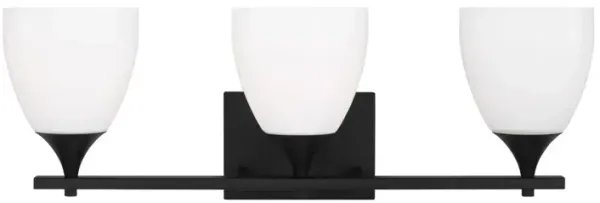 Toffino 3-Light Vanity, White Glass