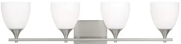 Toffino 4-Light Vanity, White Glass