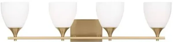 Visual Comfort - Toffino 4-Light Vanity - White Glass - Gold