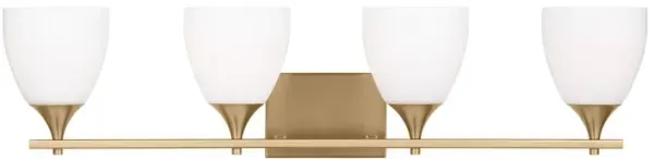 Toffino 4-Light Vanity, White Glass