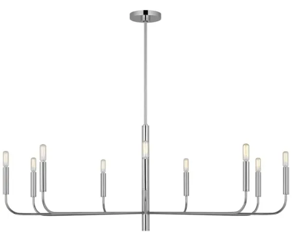 Visual Comfort - Brianna Wide Chandelier - Silver
