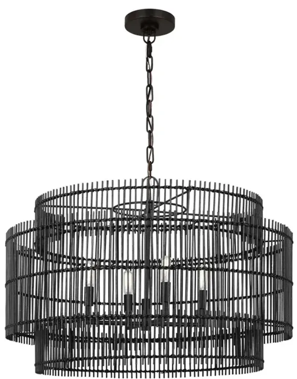 Visual Comfort - Elio Bamboo Hanging Shade - Black