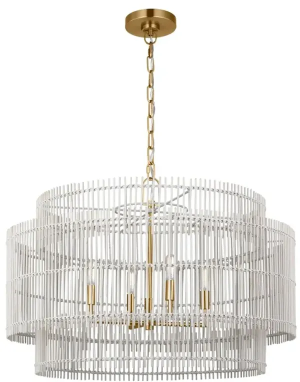 Visual Comfort - Elio Bamboo Hanging Shade - White