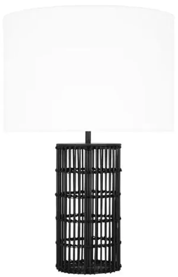 Visual Comfort - Elio Medium Bamboo Table Lamp - White