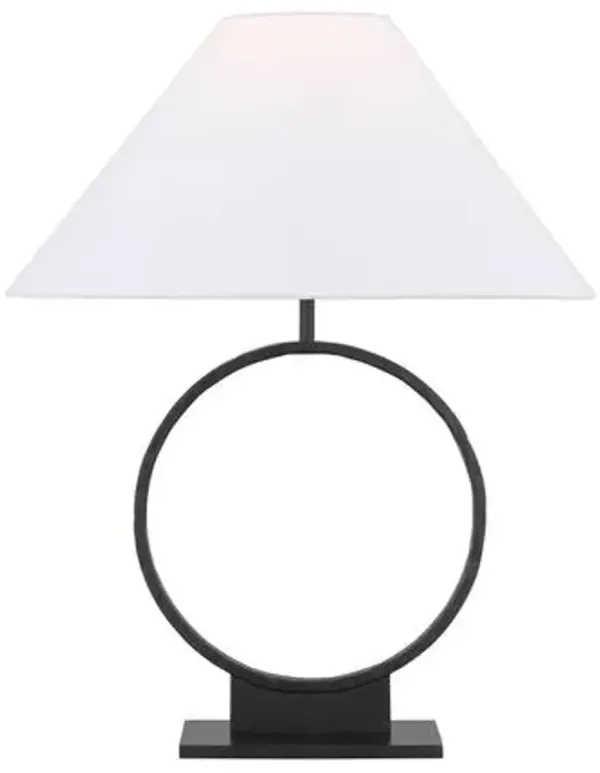 Visual Comfort - Orion Medium Table Lamp - Aged Iron - White
