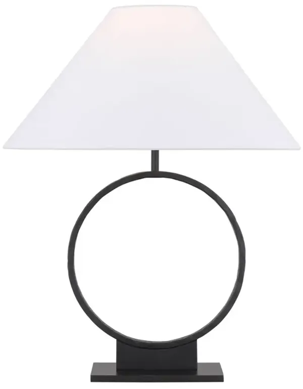 Visual Comfort - Orion Medium Table Lamp - Aged Iron - White