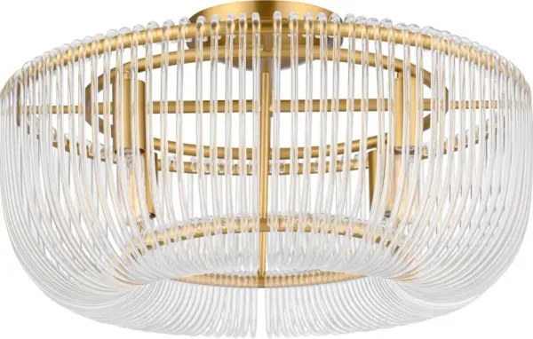 Visual Comfort - Pierce Medium Flush Mount - Clear