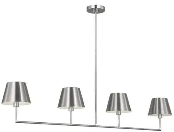 Visual Comfort - Ender Large Linear Chandelier - Silver