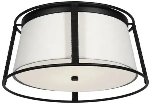 Visual Comfort - Cortes Medium Ceiling Flush Mount - Midnight Black