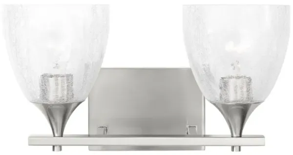 Toffino 2-Light Vanity, Clear Crackle Glass