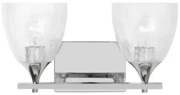 Visual Comfort - Toffino 2-Light Vanity - Clear Crackle Glass