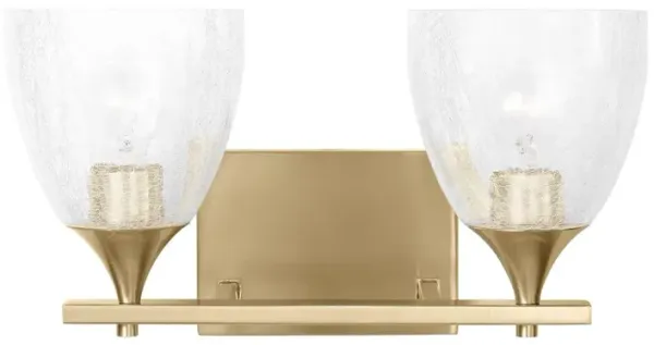 Toffino 2-Light Vanity, Clear Crackle Glass