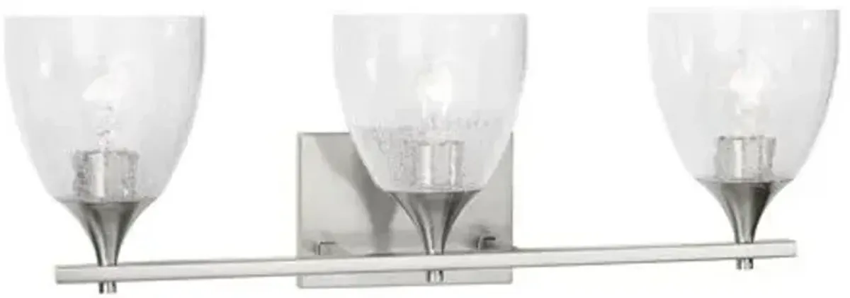 Visual Comfort - Toffino 3-Light Vanity - Clear Crackle Glass