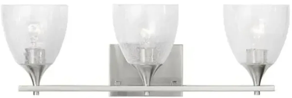 Visual Comfort - Toffino 3-Light Vanity - Clear Crackle Glass