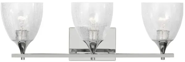 Toffino 3-Light Vanity, Clear Crackle Glass
