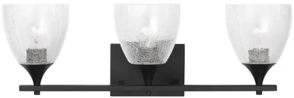 Toffino 3-Light Vanity, Clear Crackle Glass