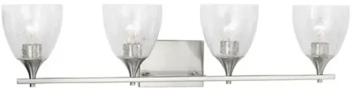 Visual Comfort - Toffino 4-Light Vanity - Clear Crackle Glass