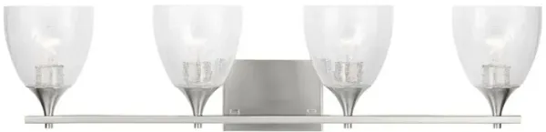 Toffino 4-Light Vanity, Clear Crackle Glass