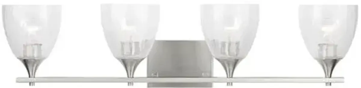 Visual Comfort - Toffino 4-Light Vanity - Clear Crackle Glass