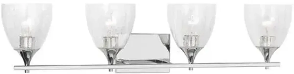 Visual Comfort - Toffino 4-Light Vanity - Clear Crackle Glass