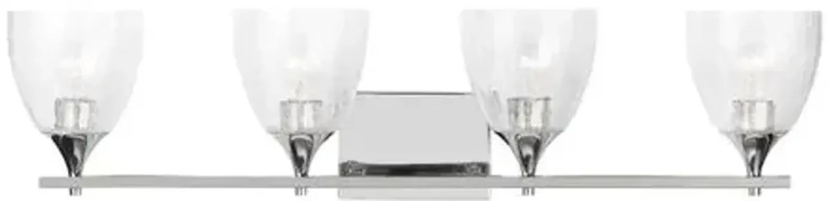Visual Comfort - Toffino 4-Light Vanity - Clear Crackle Glass