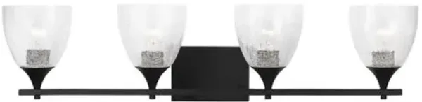 Visual Comfort - Toffino 4-Light Vanity - Clear Crackle Glass - Black