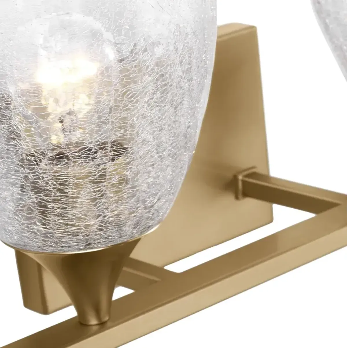 Toffino 4-Light Vanity, Clear Crackle Glass