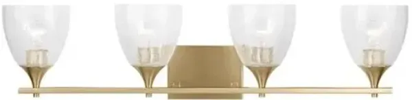 Visual Comfort - Toffino 4-Light Vanity - Clear Crackle Glass