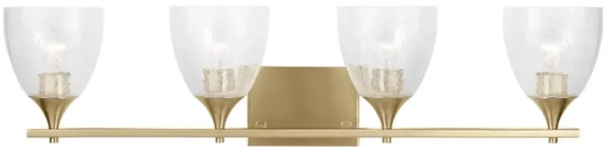 Toffino 4-Light Vanity, Clear Crackle Glass