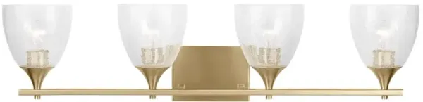 Toffino 4-Light Vanity, Clear Crackle Glass