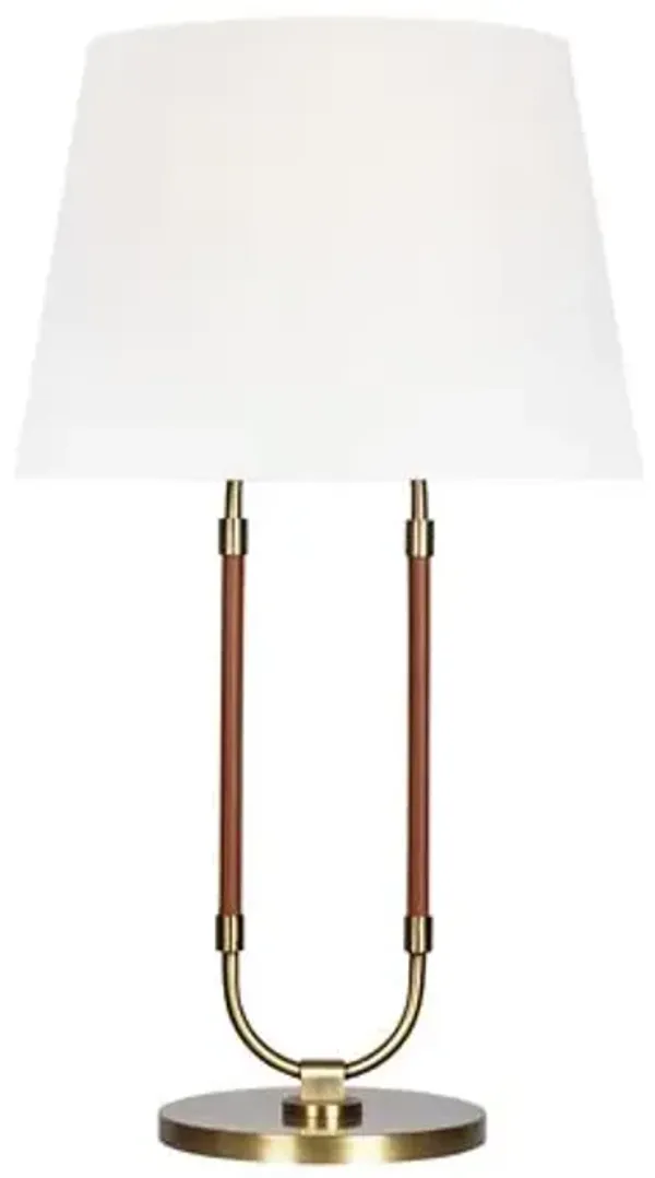 Visual Comfort - Katie Table Lamp - Time Worn Brass - White