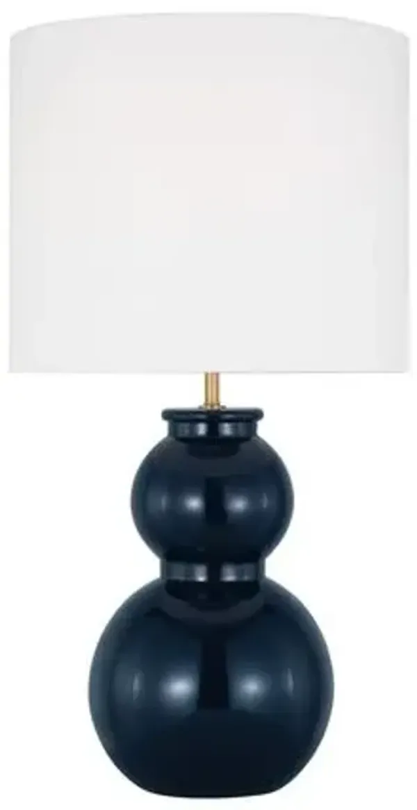 Visual Comfort - Buckley Medium Table Lamp - Gloss Navy - Blue