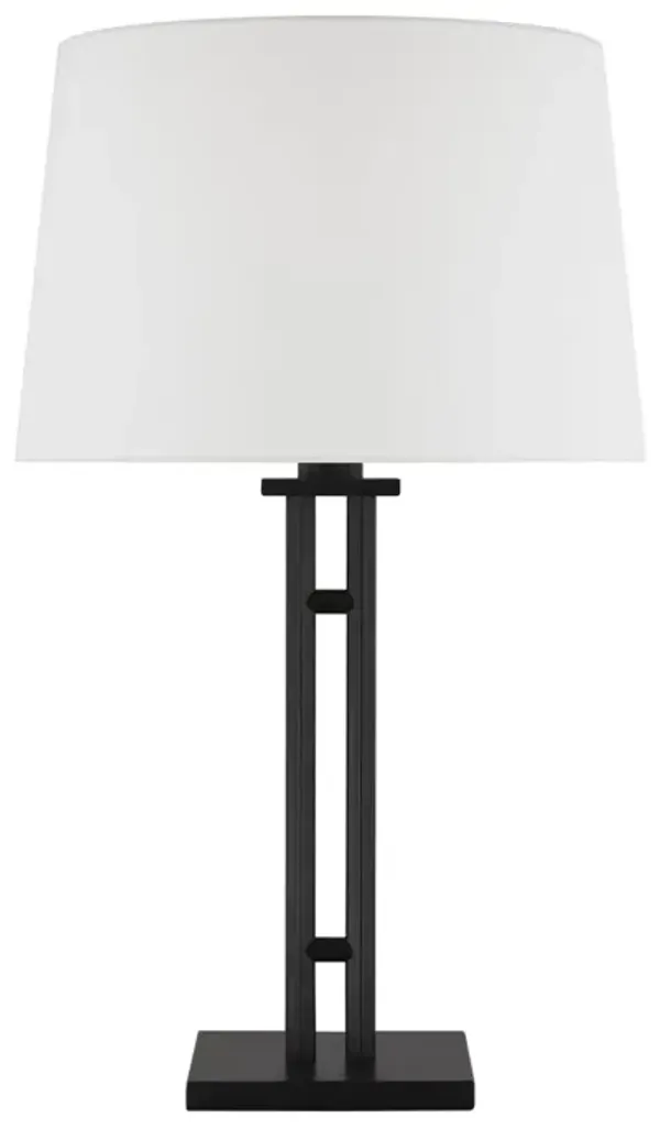 Visual Comfort - Haddon Medium Table Lamp - Aged Iron - Black