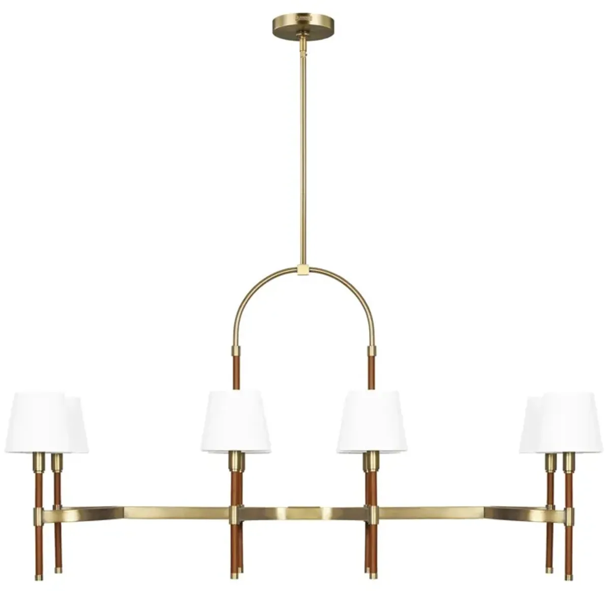 Visual Comfort - Katie Linear Chandelier - Time Worn Brass - Gold
