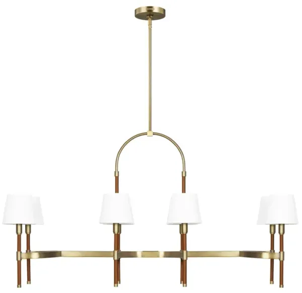 Visual Comfort - Katie Linear Chandelier - Time Worn Brass - Gold