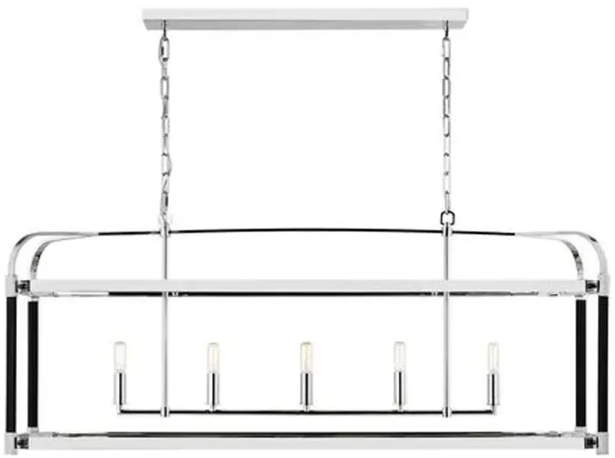 Visual Comfort - Hadley Linear Chandelier - Silver