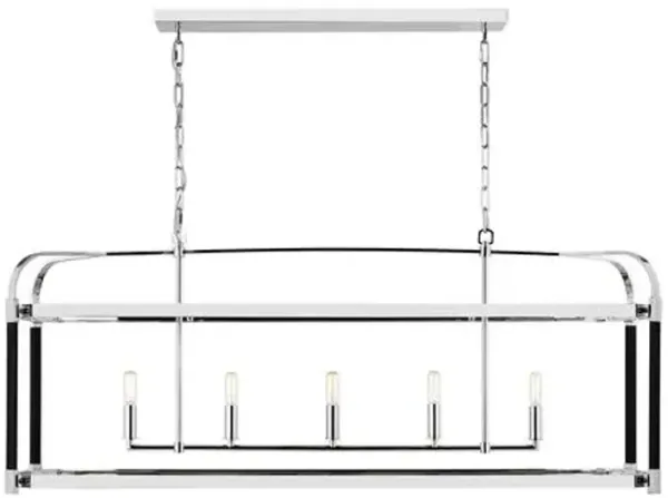 Visual Comfort - Hadley Linear Chandelier - Silver