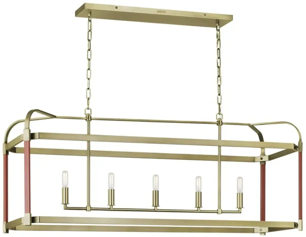 Visual Comfort - Hadley Linear Chandelier - Gold