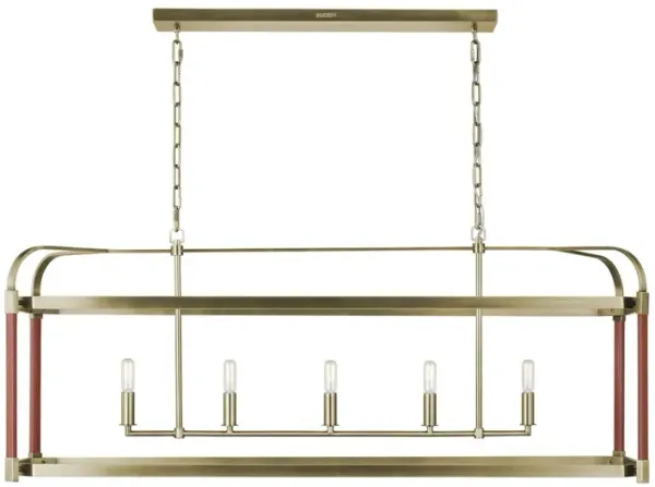 Visual Comfort - Hadley Linear Chandelier - Gold